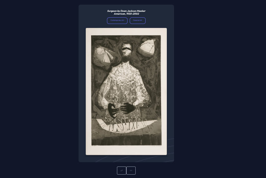 screenshot of Random Artwork website